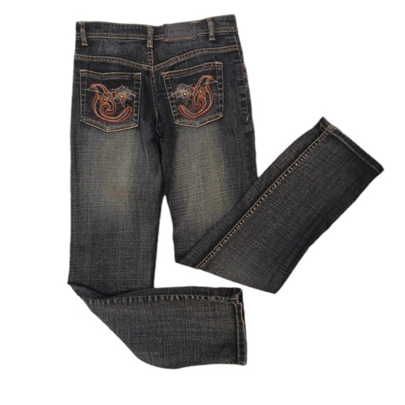 G-Star 96 Embroidered Straight Faded  Jeans Size 30 - Picture 1 of 9
